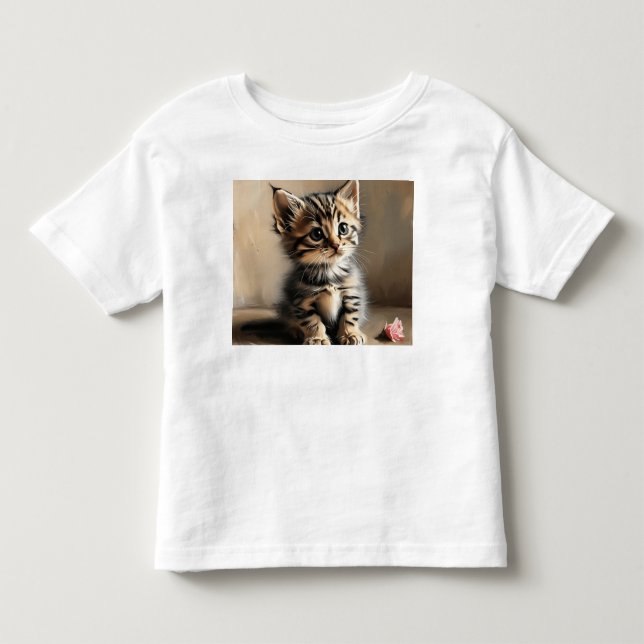 Camiseta Infantil Pequeno gato (Frente)