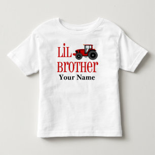Camiseta Infantil Pequeno Irmão Trator Personalizado T-shirt