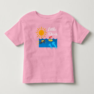Camiseta Infantil Pequeno mergulhador com Jelly Fish - Toddler Fine 