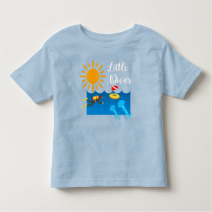 Camiseta Infantil Pequeno mergulhador com Jelly Fish - Toddler Fine
