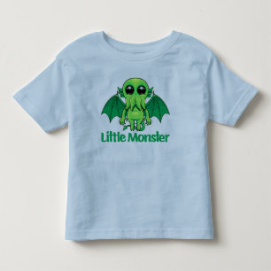 Camiseta Infantil Pequeno Monstro Cthulhu Cute Creepy Mythy Buddy