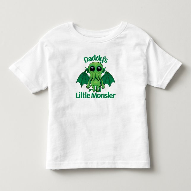 Camiseta Infantil Pequeno Monstro e Cute Bebê Cthulhu (Frente)