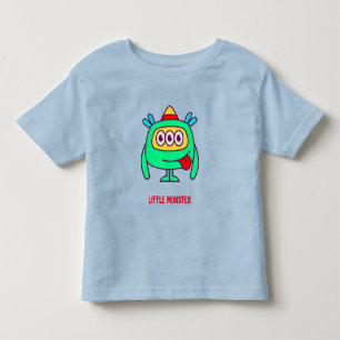 Camiseta Infantil Pequeno monstro (texto personalizável)