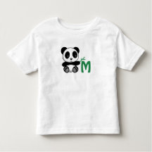 Pequeno Panda Bonito com Monograma Bamboo Stick
