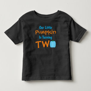 Camiseta Infantil Pequeno segundo aniversário de Abóbora Toddler T-s