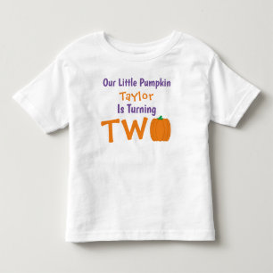 Camiseta Infantil Pequeno segundo aniversário de Abóbora Toddler T-s