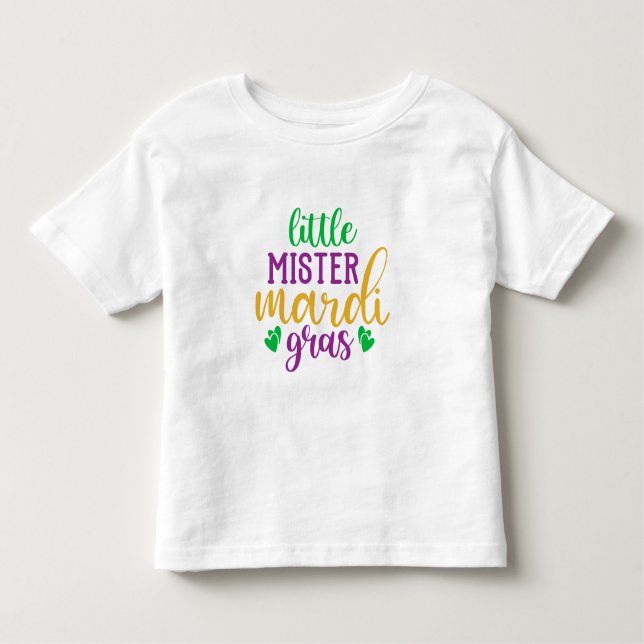 Camiseta Infantil Pequeno Senhor Mardi Gras Toddler T-Shirt (Frente)