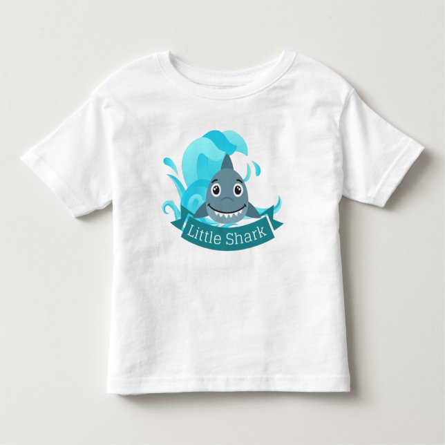 Camiseta Infantil Pequeno tubarão - roupa da família (Frente)