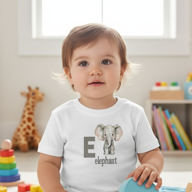 Camiseta Infantil Pequenos tesouros de tronco: Elefante - Teto de Al (Criador carregado)