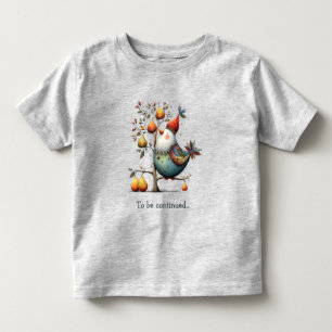 Camiseta Infantil Perdiz Humorística numa Árvore de Peras Caprichosa
