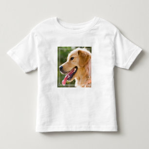 Camiseta Infantil Perfil De Retriever Do Ouro Com A Saída Da Língu