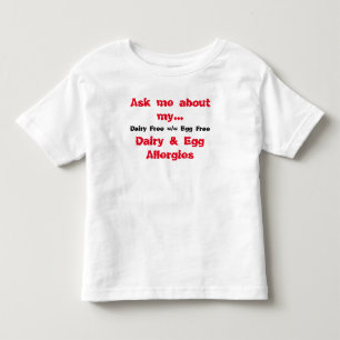 Camiseta Infantil Pergunte-me sobre minhas alergias da leiteria & do
