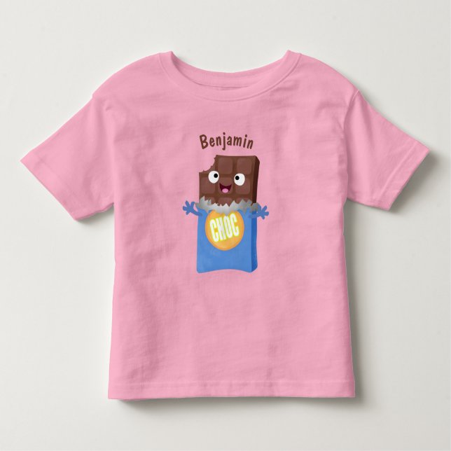 Camiseta Infantil Personagem de desenho animado bar doce de chocolat (Frente)