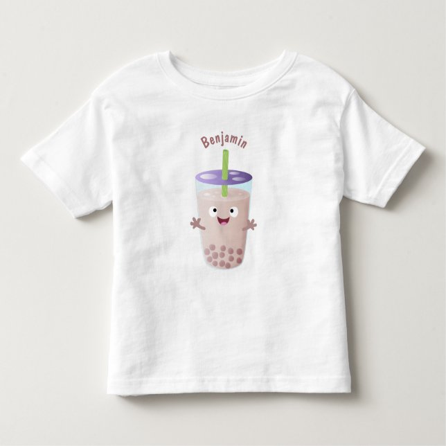 Camiseta Infantil Personagem de desenho animado de bobina de chá de  (Frente)