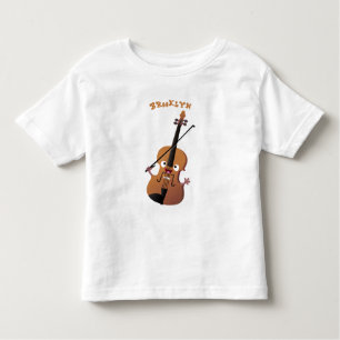 Camiseta Infantil Personagem de desenho animado musical de violino e