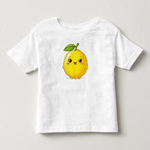 Camiseta Infantil Personagem de Limão Sorridente Fofo