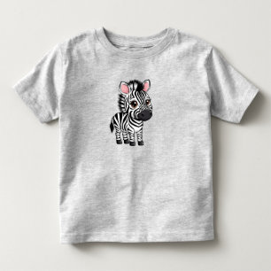 Camiseta Infantil Personagem de Zebra de Desenho Adorável