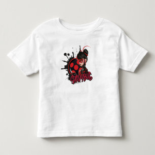 Camiseta Infantil Personagem Gráfico Miraculoso Re-verse Shadybug
