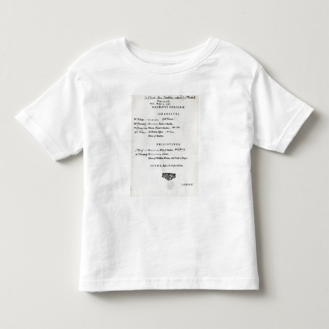 Camiseta Infantil Personalidades de Dramatis para Samson (Frente)
