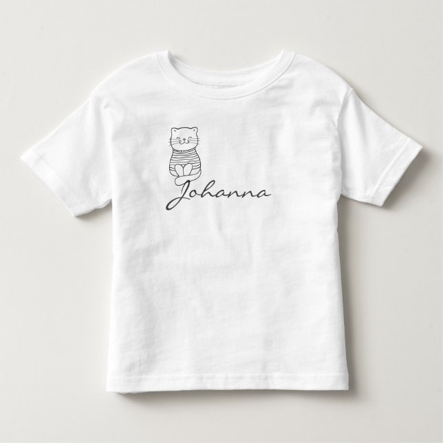 Camiseta Infantil Personalisiertes Kätzlein T-shirt (Frente)