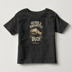 Camiseta Infantil Personalização da Filha Pai Duo do Primeiro Dia 