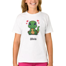 Camiseta Infantil Personalizada de T-Rex Dinossaur
