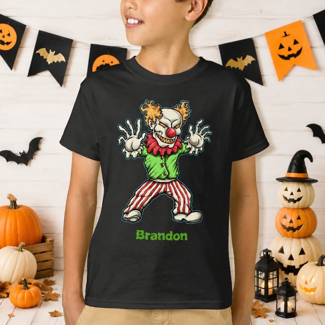 Camiseta Infantil Personalizada do Palhaço Assusta (Criador carregado)