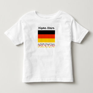 Camiseta Infantil Personalizado com a bandeira da Alemanha e 'Deutsc