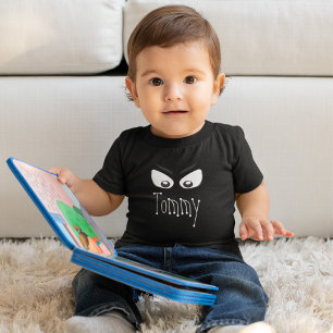 Camiseta Infantil Personalizado do Dia das Bruxas do Fantasma Negro 