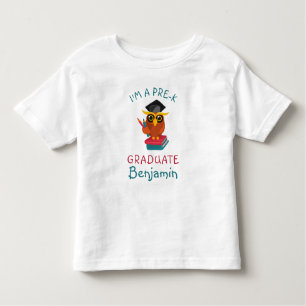 Camiseta Infantil Personalizado para a graduação pré-K do Formando 2