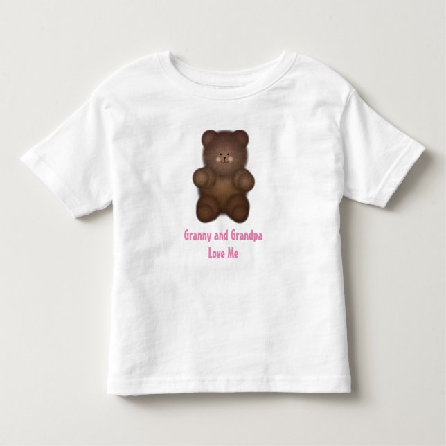 Camiseta Infantil Personalizado: T-shirt encaracolado do urso (Frente)