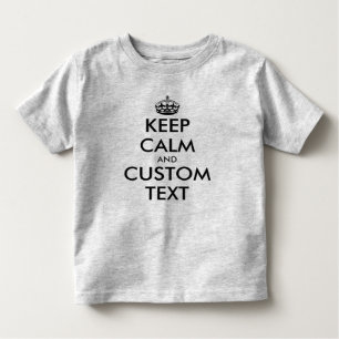 Camiseta Infantil Personalizar Mantenha Calma Memória Toddler T shir