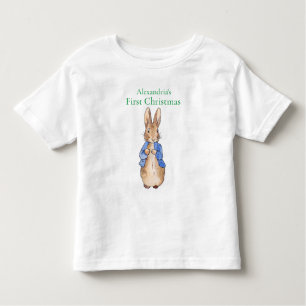 Camiseta Infantil Personalizar nome Peter o coelho Primeiro Natal