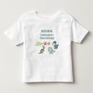 Camiseta Infantil Personalizar o Nome Ano Primeiro Aniversário, Cute