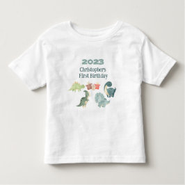 Camiseta Infantil Personalizar o Nome Ano Primeiro Aniversário, Cute