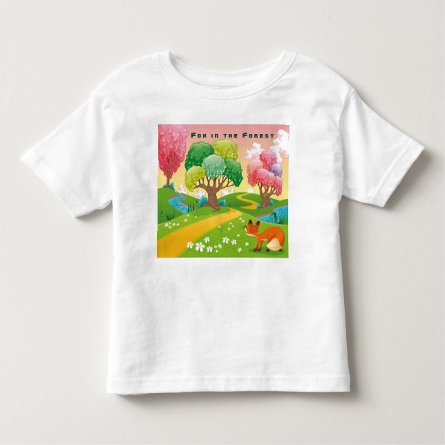 Camiseta Infantil Personalizar Raposa na Floresta (Frente)