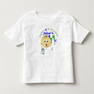 Camiseta Infantil PERSONALIZE Blindas Bolas Feliz Aniversário para M