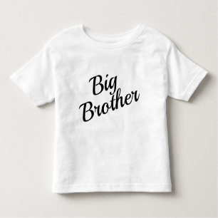 Camiseta Infantil Personalize o Big Brother Typografia Toddler T-shi