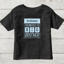 Camiseta Infantil Personalize o nome do irmão mais velho azul