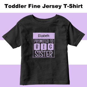 Camiseta Infantil Personalize o nome irmã mais velha roxa