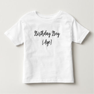 Camiseta Infantil Personalized Birthday Boy Toddler – Custom Age