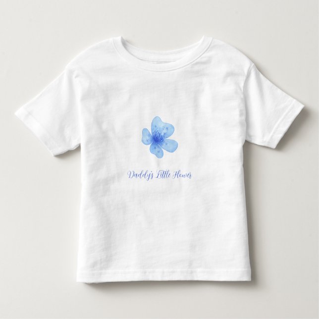 Camiseta Infantil Personalized Floral Baby & Toddler T-Shirt (Frente)