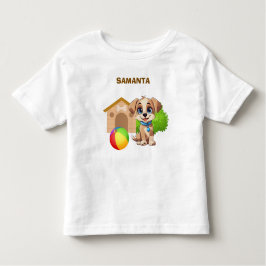 Camiseta Infantil Personalized Puppy Toddler T-Shirt