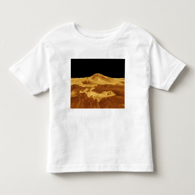 Camiseta Infantil Perspectiva 3D de Maat Mons em Vênus (Frente)