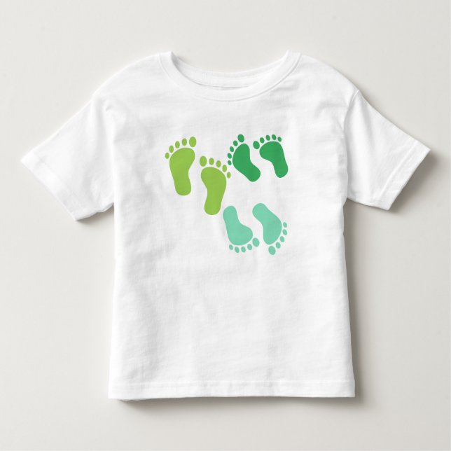 CAMISETA INFANTIL PÉS DE BEBÊ VERDE (Frente)