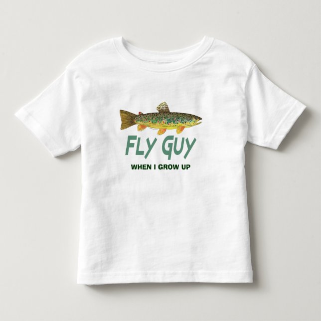 Camiseta Infantil Pesca com moscas (Frente)