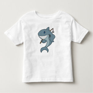 Camiseta Infantil Pesca do tubarão