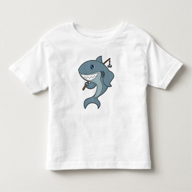Camiseta Infantil Pesca do tubarão (Frente)