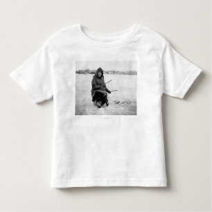 Camiseta Infantil Pesca Eskimo do gelo em Nome, fotografia de Alaska