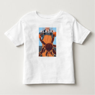 Camiseta Infantil Pescador do rei caranguejo - Dawson, Alaska